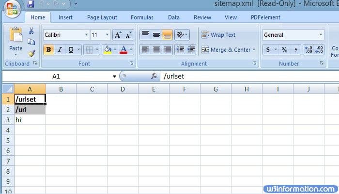 excel file