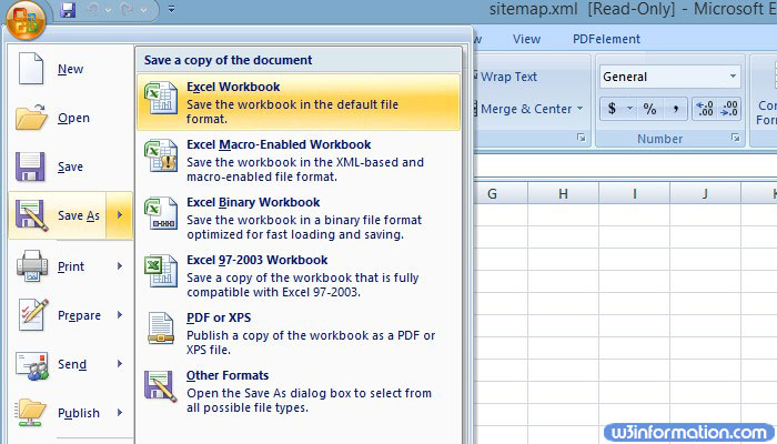 excel file